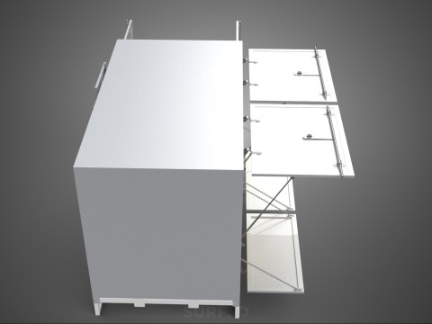 BOX TRUCK PICKUP LORRY CARGO FREIGHT CUBE VAN BOXES DELIVERY CAR 3D Model