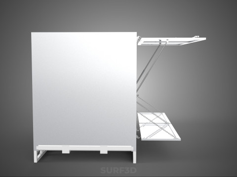 FREIGHT CUBE VAN BOX DROP SIDE TAILGATE REAR DOOR PICKUP TRUCK Modelo 3D