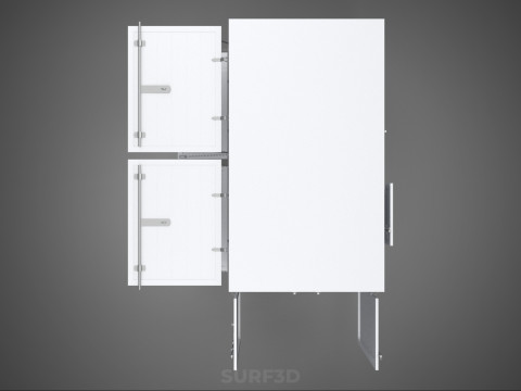FREIGHT CUBE VAN BOX DROP SIDE TAILGATE REAR DOOR PICKUP TRUCK Modelo 3D
