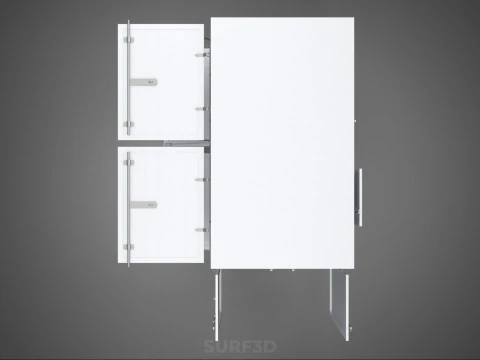 FREIGHT CUBE VAN BOX DROP SIDE TAILGATE REAR DOOR PICKUP TRUCK 3D Model