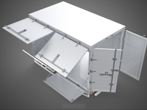 SLIDE PANEL GATE LOADER DROP SLIDING SIDE DOOR BOX TRUCK PICKUP 3D Модель
