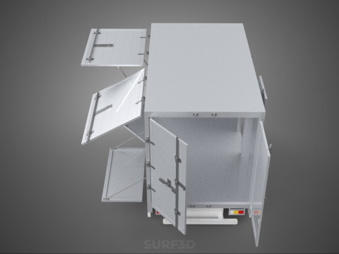 SLIDE PANEL GATE LOADER DROP SLIDING SIDE DOOR BOX TRUCK PICKUP 3D Модель