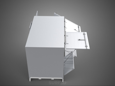 SLIDE PANEL GATE LOADER DROP SLIDING SIDE DOOR BOX TRUCK PICKUP 3D Модель