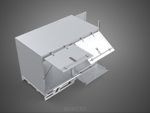 SLIDE PANEL GATE LOADER DROP SLIDING SIDE DOOR BOX TRUCK PICKUP 3D Модель
