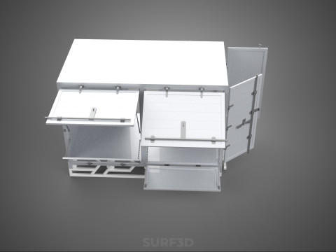 SLIDE PANEL GATE LOADER DROP SLIDING SIDE DOOR BOX TRUCK PICKUP 3D Модель