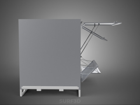SLIDE PANEL GATE LOADER DROP SLIDING SIDE DOOR BOX TRUCK PICKUP 3D Модель