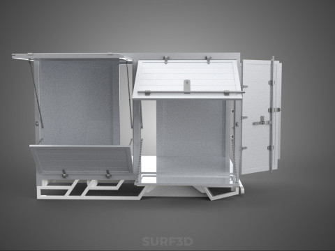 SLIDE PANEL GATE LOADER DROP SLIDING SIDE DOOR BOX TRUCK PICKUP 3D Модель