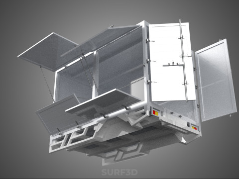SLIDE PANEL GATE LOADER DROP SLIDING SIDE DOOR BOX TRUCK PICKUP 3D Модель