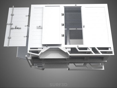 SLIDE PANEL GATE LOADER DROP SLIDING SIDE DOOR BOX TRUCK PICKUP 3D Модель