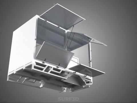 SLIDE PANEL GATE LOADER DROP SLIDING SIDE DOOR BOX TRUCK PICKUP 3D Модель