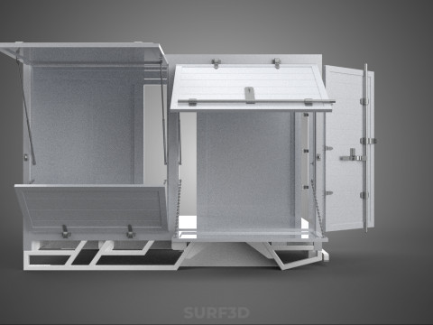 SLIDE PANEL GATE LOADER DROP SLIDING SIDE DOOR BOX TRUCK PICKUP 3D Модель