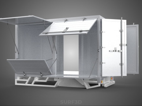 SLIDE PANEL GATE LOADER DROP SLIDING SIDE DOOR BOX TRUCK PICKUP 3D Модель