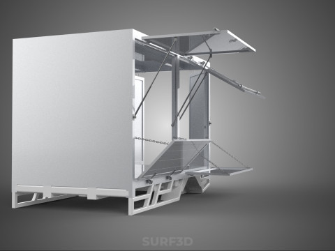 SLIDE PANEL GATE LOADER DROP SLIDING SIDE DOOR BOX TRUCK PICKUP 3D Модель