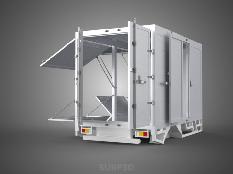 SLIDE PANEL GATE LOADER DROP SLIDING SIDE DOOR BOX TRUCK PICKUP 3D Модель