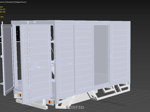 SLIDE PANEL GATE LOADER DROP SLIDING SIDE DOOR BOX TRUCK PICKUP 3D Модель