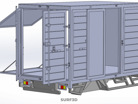 SLIDE PANEL GATE LOADER DROP SLIDING SIDE DOOR BOX TRUCK PICKUP 3D Модель
