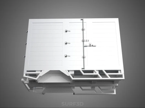 STANDARD BED TRAILER BOX CUBE TRUCK CARGO PICKUP FREIGHT VAN CAR 3D Model