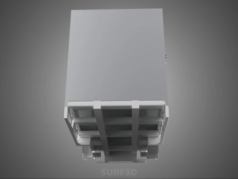 STANDARD BED TRAILER BOX CUBE TRUCK CARGO PICKUP FREIGHT VAN CAR 3D Model