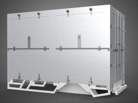 STANDARD BED TRAILER BOX CUBE TRUCK CARGO PICKUP FREIGHT VAN CAR 3D Model