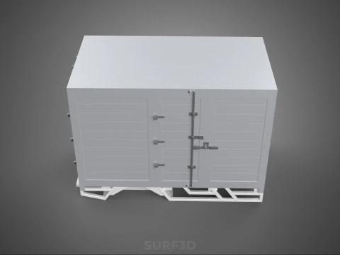 STANDARD BED TRAILER BOX CUBE TRUCK CARGO PICKUP FREIGHT VAN CAR 3D Model