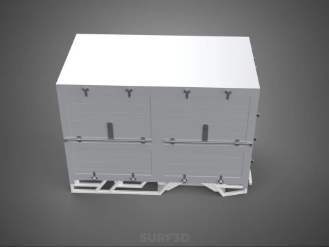 STANDARD BED TRAILER BOX CUBE TRUCK CARGO PICKUP FREIGHT VAN CAR 3D Model