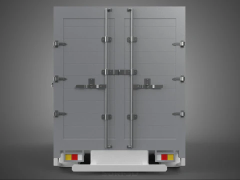 STANDARD BED TRAILER BOX CUBE TRUCK CARGO PICKUP FREIGHT VAN CAR 3D Model