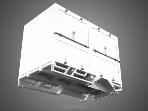 STANDARD BED TRAILER BOX CUBE TRUCK CARGO PICKUP FREIGHT VAN CAR 3D Model