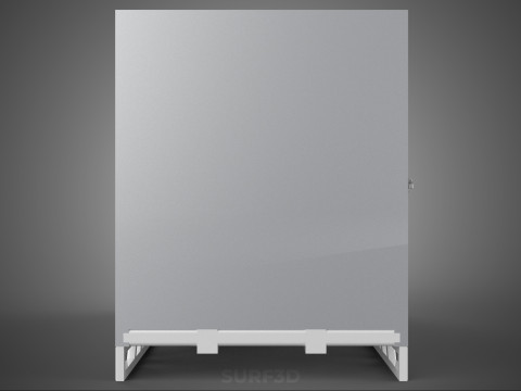 标准床拖车箱式货车货物皮卡车货运厢式车 3D 模型