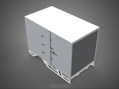 STANDARD BED TRAILER BOX CUBE TRUCK CARGO PICKUP FREIGHT VAN CAR 3D Model