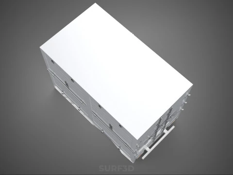 STANDARD BED TRAILER BOX CUBE TRUCK CARGO PICKUP FREIGHT VAN CAR 3D Model