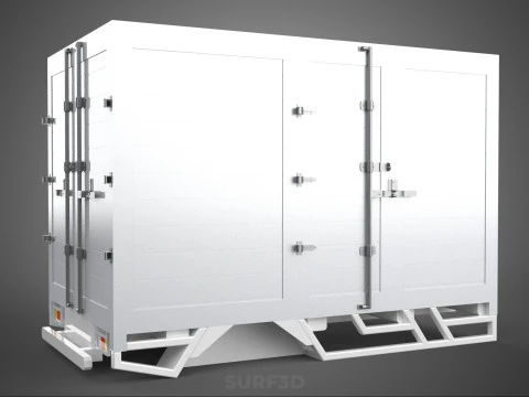 STANDARD BED TRAILER BOX CUBE TRUCK CARGO PICKUP FREIGHT VAN CAR 3D Model
