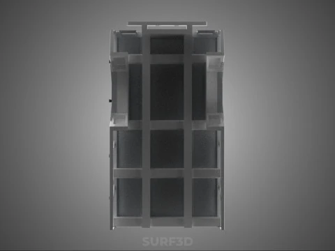 STANDARD BED TRAILER BOX CUBE TRUCK CARGO PICKUP FREIGHT VAN CAR 3D Model
