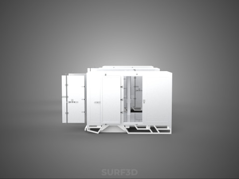 3 COLLECTION FRAME STRUCTURE BOX TRUCK CARGO PICKUP FREIGHT CAR 3D 模型