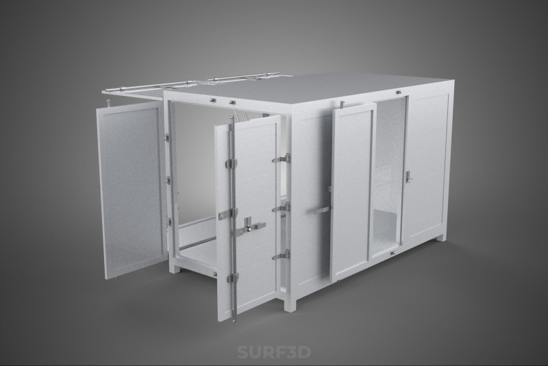 STORE SHOP FOOD BOX TRUCK SIDE DOOR BOOTH STAND CATERING VAN CAR 3D Model .c4d .max .obj .3ds .fbx .stl .blend