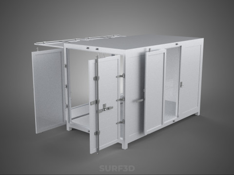 STORE SHOP FOOD BOX TRUCK SIDE DOOR BOOTH STAND CATERING VAN CAR 3D Modell