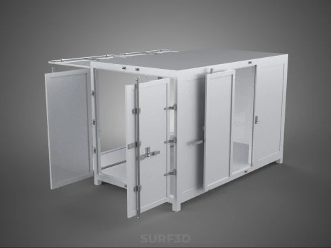 TIENDA TIENDA CAJA DE ALIMENTOS CAMI&Oacute;N PUERTA LATERAL STAND STAND CATERING FURGONETA COCHE Modelo 3D