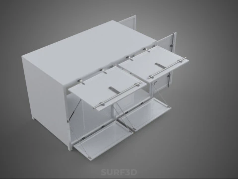 NEGOZIO NEGOZIO SCATOLA DI CIBO CAMION PORTA LATERALE STAND CATERING VAN AUTO Modello 3D