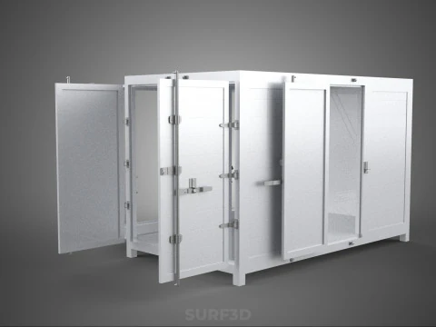 NEGOZIO NEGOZIO SCATOLA DI CIBO CAMION PORTA LATERALE STAND CATERING VAN AUTO Modello 3D