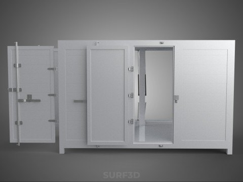 МАГАЗИН ПРОДОВОЛЬСТВЕННЫЙ ЯЩИК ГРУЗОВИК БОКОВАЯ ДВЕРЬ СТОЙКА СТОЙКА ДЛЯ ПИТАНИЯ ФУРГОН АВТОМОБИЛЬ 3D Модель