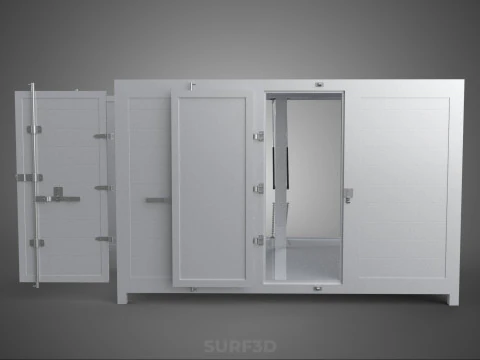 NEGOZIO NEGOZIO SCATOLA DI CIBO CAMION PORTA LATERALE STAND CATERING VAN AUTO Modello 3D