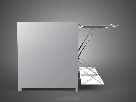 NEGOZIO NEGOZIO SCATOLA DI CIBO CAMION PORTA LATERALE STAND CATERING VAN AUTO Modello 3D