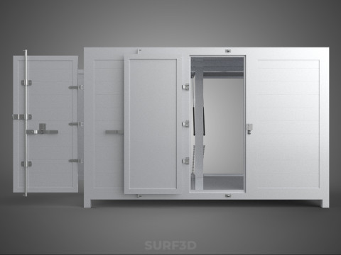 МАГАЗИН ПРОДОВОЛЬСТВЕННЫЙ ЯЩИК ГРУЗОВИК БОКОВАЯ ДВЕРЬ СТОЙКА СТОЙКА ДЛЯ ПИТАНИЯ ФУРГОН АВТОМОБИЛЬ 3D Модель