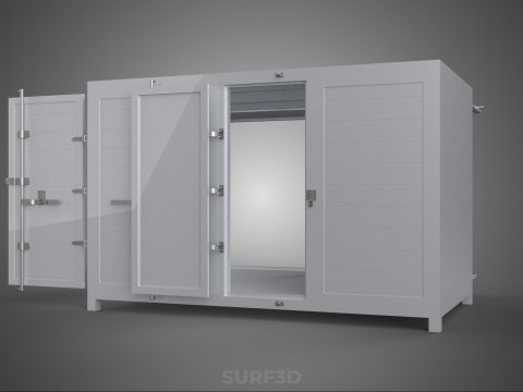 МАГАЗИН ПРОДОВОЛЬСТВЕННЫЙ ЯЩИК ГРУЗОВИК БОКОВАЯ ДВЕРЬ СТОЙКА СТОЙКА ДЛЯ ПИТАНИЯ ФУРГОН АВТОМОБИЛЬ 3D Модель