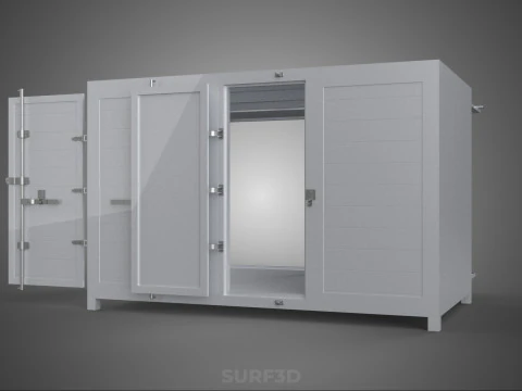 NEGOZIO NEGOZIO SCATOLA DI CIBO CAMION PORTA LATERALE STAND CATERING VAN AUTO Modello 3D