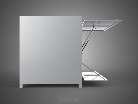 МАГАЗИН ПРОДОВОЛЬСТВЕННЫЙ ЯЩИК ГРУЗОВИК БОКОВАЯ ДВЕРЬ СТОЙКА СТОЙКА ДЛЯ ПИТАНИЯ ФУРГОН АВТОМОБИЛЬ 3D Модель