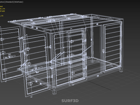 МАГАЗИН ПРОДОВОЛЬСТВЕННЫЙ ЯЩИК ГРУЗОВИК БОКОВАЯ ДВЕРЬ СТОЙКА СТОЙКА ДЛЯ ПИТАНИЯ ФУРГОН АВТОМОБИЛЬ 3D Модель