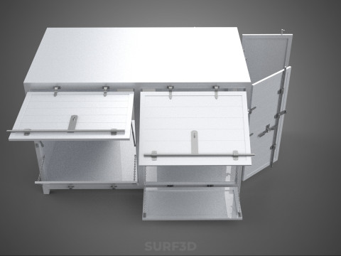 CARGO OPEN SIDE BOX DELIVERY BACK TRUCK CAR VAN URBAN REGIONAL 3D Model