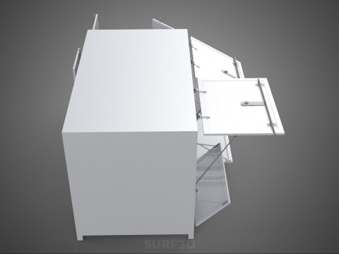 CARGO OPEN SIDE BOX DELIVERY BACK TRUCK CAR VAN URBAN REGIONAL 3D Model