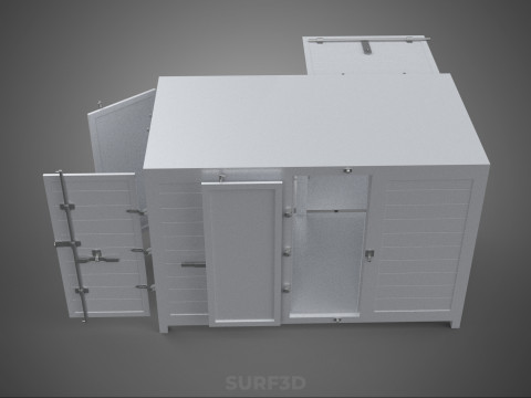 CARGO OPEN SIDE BOX DELIVERY BACK TRUCK CAR VAN URBAN REGIONAL 3D Model