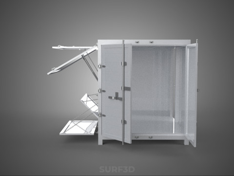 CARGO OPEN SIDE BOX DELIVERY BACK TRUCK CAR VAN URBAN REGIONAL 3D Model